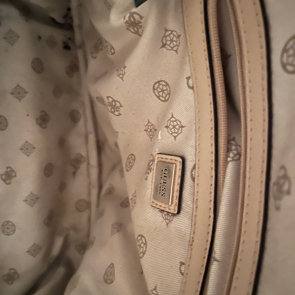 GUESS Black and Tan Patterned Backpack - Picture 5 of 5